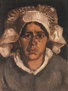 Vincent Van Gogh Head of a Peasant Woman with White Cap (nn04) oil painting reproduction